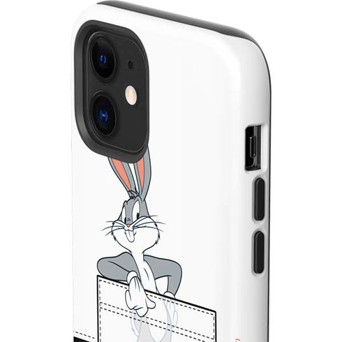 Looney Tunes Bugs Bunny Black White iPhone 12 Mini Impact Case