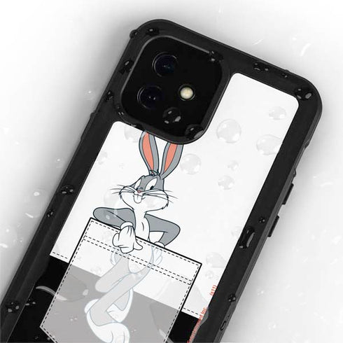 Looney Tunes Bugs Bunny Black White iPhone 12 Mini Waterproof Case
