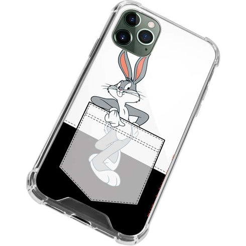 Looney Tunes Bugs Bunny Black White iPhone 12 Pro Clear Case