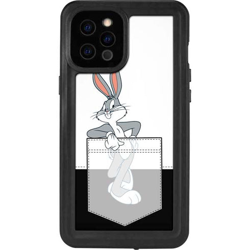 Looney Tunes Bugs Bunny Black White iPhone 12 Pro Max Waterproof Case