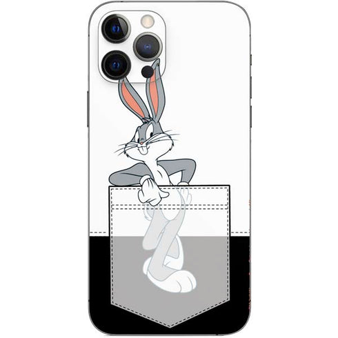 Looney Tunes Bugs Bunny Black White iPhone 12 Pro Skin