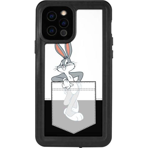 Looney Tunes Bugs Bunny Black White iPhone 12 Pro Waterproof Case