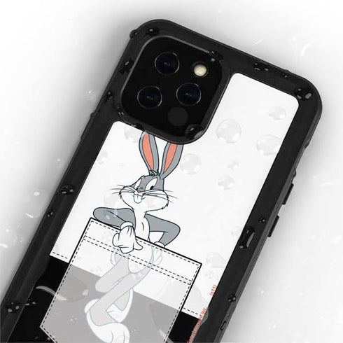 Looney Tunes Bugs Bunny Black White iPhone 12 Pro Waterproof Case
