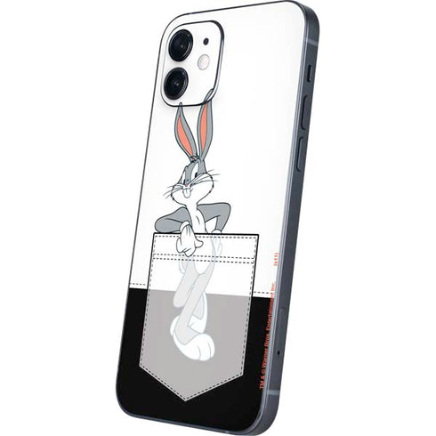 Looney Tunes Bugs Bunny Black White iPhone 12 Skin