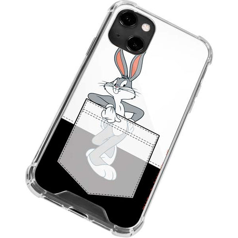 Looney Tunes Bugs Bunny Black White iPhone 13 Clear Case