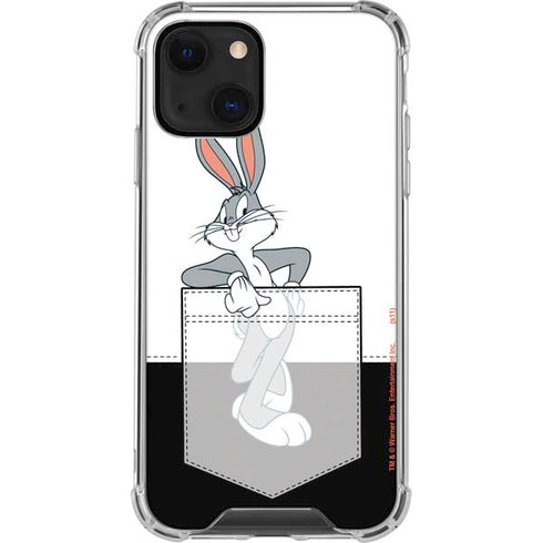 Looney Tunes Bugs Bunny Black White iPhone 13 Mini Clear Case