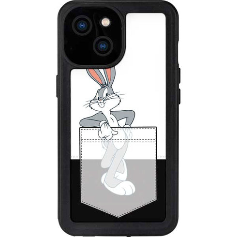 Looney Tunes Bugs Bunny Black White iPhone 13 Mini Waterproof Case