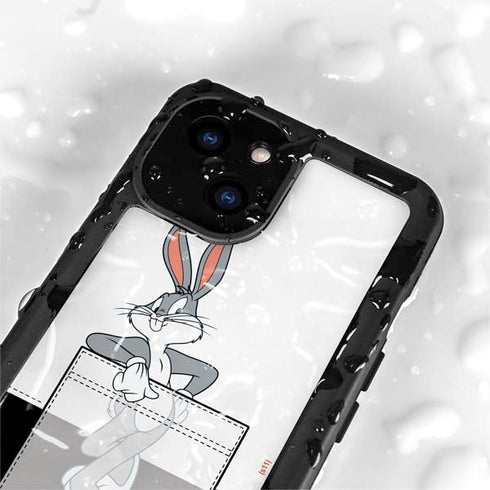 Looney Tunes Bugs Bunny Black White iPhone 13 Mini Waterproof Case