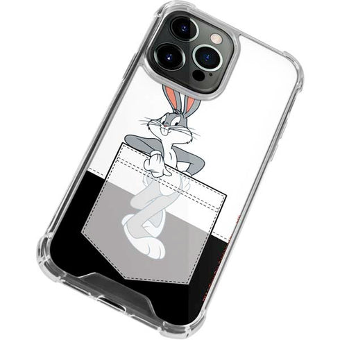 Looney Tunes Bugs Bunny Black White iPhone 13 Pro Max Clear Case