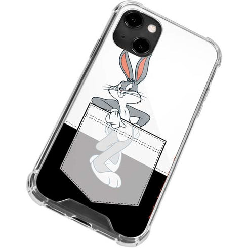 Looney Tunes Bugs Bunny Black White iPhone 14 Clear Case
