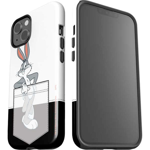 Looney Tunes Bugs Bunny Black White iPhone 14 Plus Impact Case