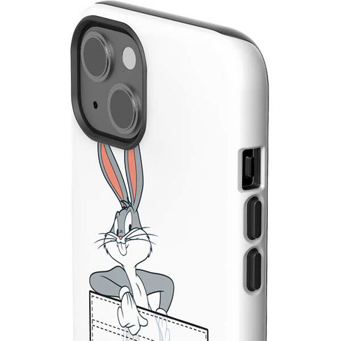 Looney Tunes Bugs Bunny Black White iPhone 15 Impact Case