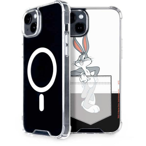 Looney Tunes Bugs Bunny Black White iPhone 14 Plus MagSafe Case