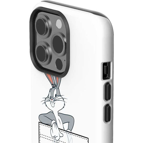 Looney Tunes Bugs Bunny Black White iPhone 15 Pro Impact Case