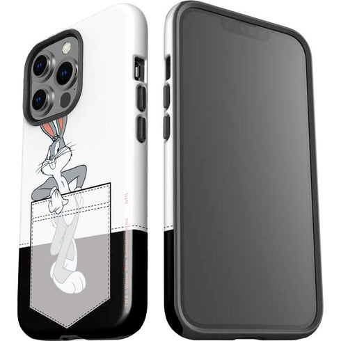 Looney Tunes Bugs Bunny Black White iPhone 15 Pro Impact Case