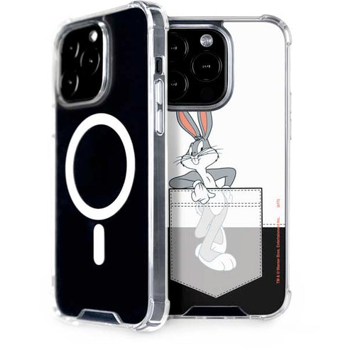 Looney Tunes Bugs Bunny Black White iPhone 15 Pro MagSafe Case