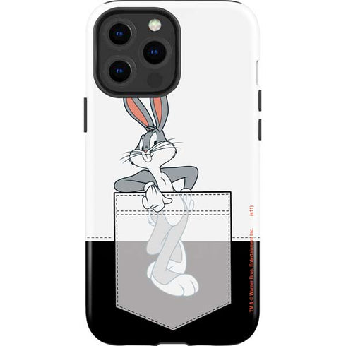 Looney Tunes Bugs Bunny Black White iPhone 15 Pro Max Impact Case