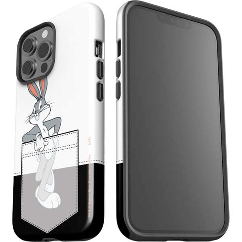 Looney Tunes Bugs Bunny Black White iPhone 15 Pro Max Impact Case