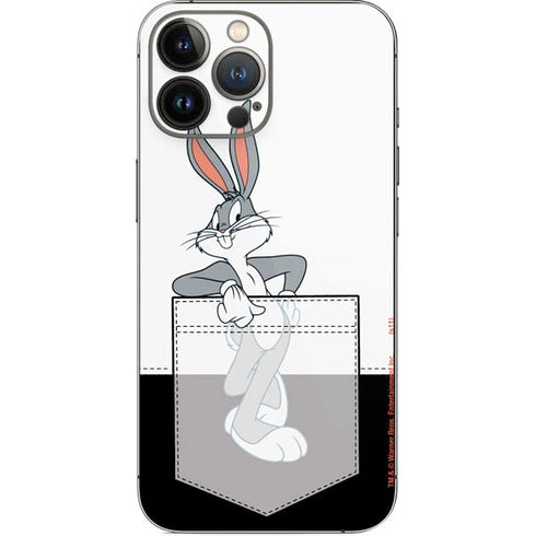 Looney Tunes Bugs Bunny Black White iPhone 14 Pro Max Skin