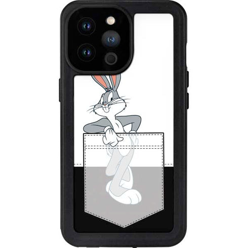 Looney Tunes Bugs Bunny Black White iPhone 14 Pro Max Waterproof Case