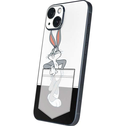 Looney Tunes Bugs Bunny Black White iPhone 14 Skin