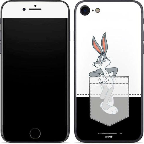 Looney Tunes Bugs Bunny Black White iPhone 8 Skin