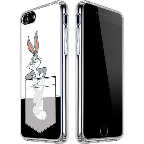 Looney Tunes Bugs Bunny Black White iPhone SE (2nd & 3rd Gen) Clear Case