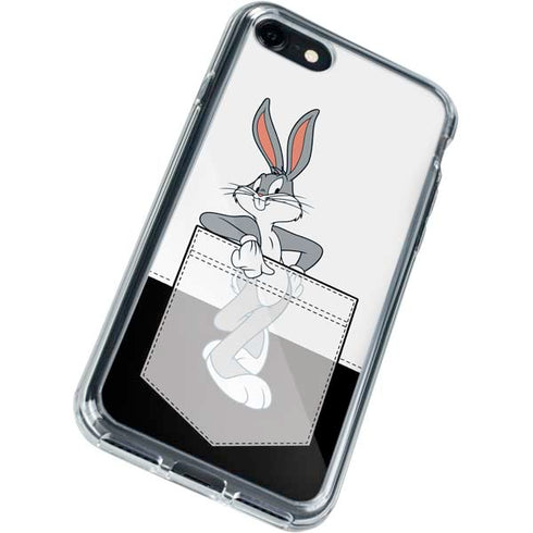 Looney Tunes Bugs Bunny Black White iPhone SE (2nd & 3rd Gen) Clear Case