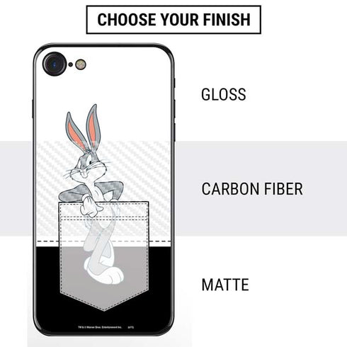 Looney Tunes Bugs Bunny Black White iPhone SE (2nd & 3rd Gen) Skin