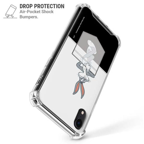Looney Tunes Bugs Bunny Black White iPhone XR Clear Case