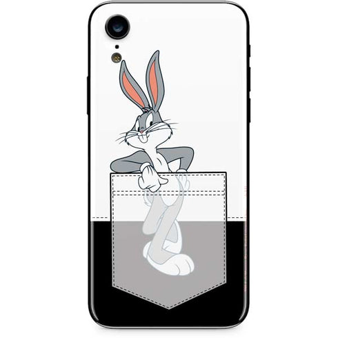 Looney Tunes Bugs Bunny Black White iPhone XR Skin