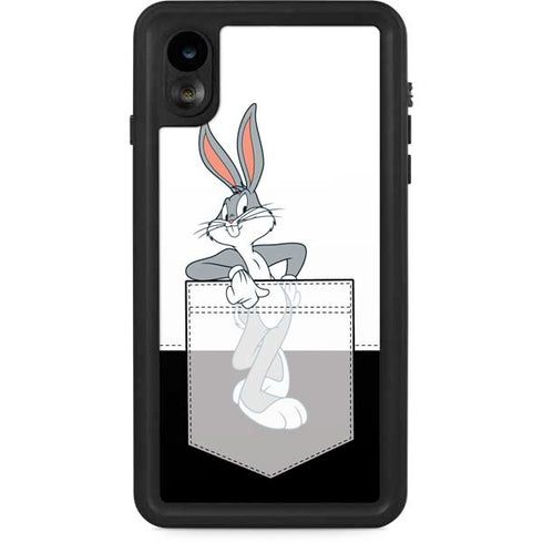 Looney Tunes Bugs Bunny Black White iPhone XR Waterproof Case