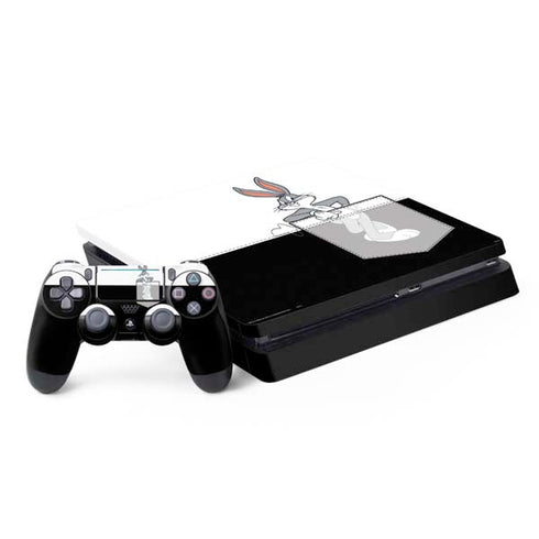 Looney Tunes Bugs Bunny Black White PS4 Slim Bundle Skin
