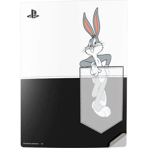 Looney Tunes Bugs Bunny Black White PS5 Digital Edition Console Skin