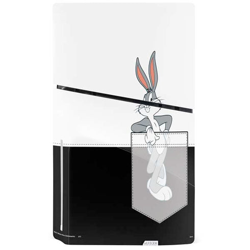 Looney Tunes Bugs Bunny Black White PS5 Slim Disk Bundle Skin