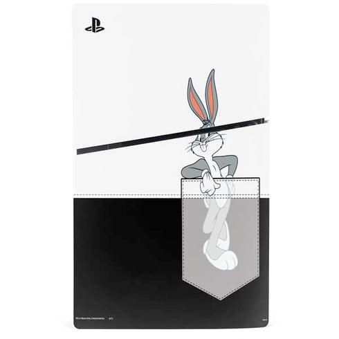 Looney Tunes Bugs Bunny Black White PS5 Slim Digital Edition Console Skin