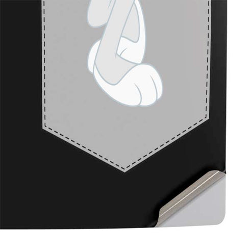 Looney Tunes Bugs Bunny Black White PS5 Slim Digital Edition Console Skin