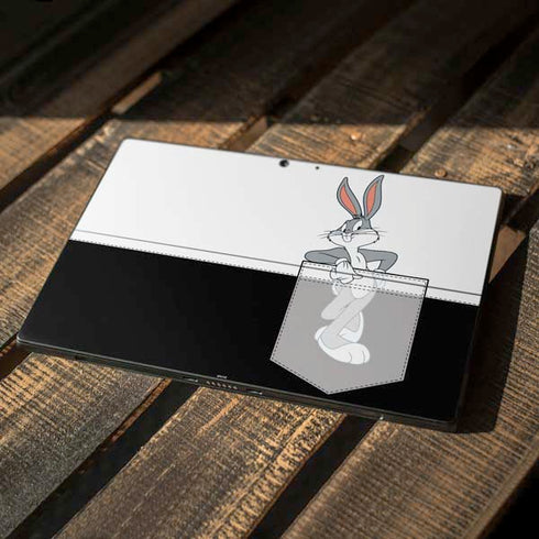 Looney Tunes Bugs Bunny Black White Surface Pro 7 Skin