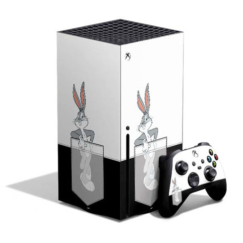 Looney Tunes Bugs Bunny Black White Xbox Series X Bundle Skin