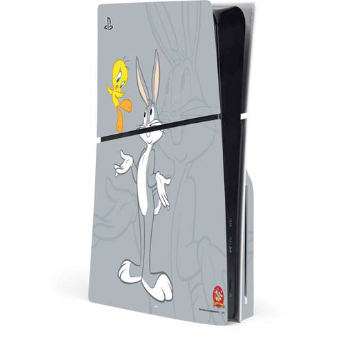 Looney Tunes Bugs Bunny Double PS5 Slim Disk Console Skin