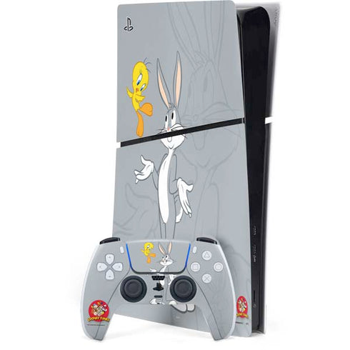 Looney Tunes Bugs Bunny Double PS5 Slim Digital Edition Bundle Skin