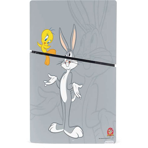 Looney Tunes Bugs Bunny Double PS5 Slim Digital Edition Console Skin