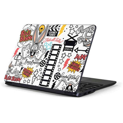 Looney Tunes Bugs Bunny Patches Samsung Chromebook Skin