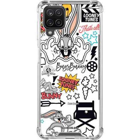 Looney Tunes Bugs Bunny Patches Galaxy A12 Clear Case