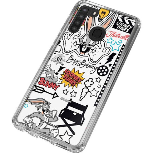 Looney Tunes Bugs Bunny Patches Galaxy A21 Clear Case