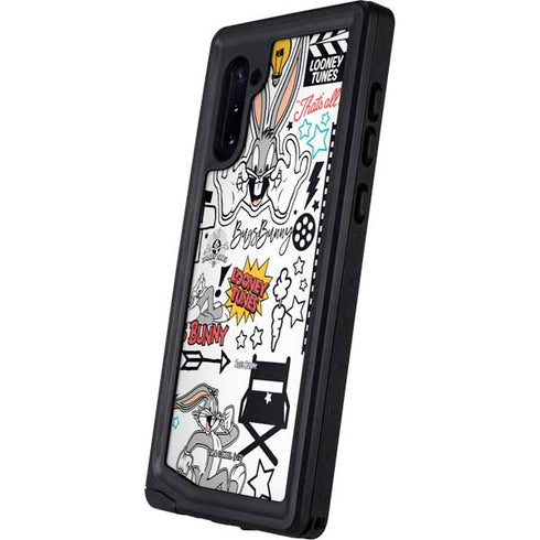 Looney Tunes Bugs Bunny Patches Galaxy Note 10 Waterproof Case