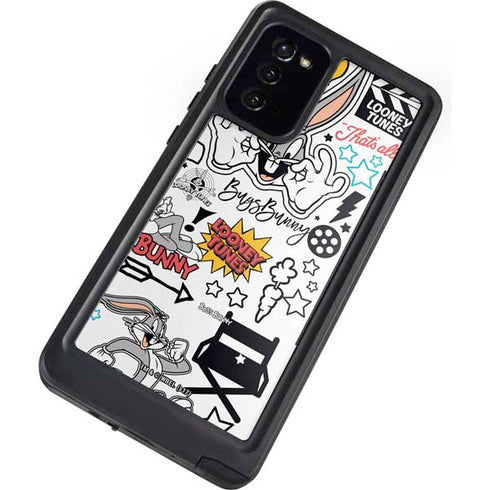 Looney Tunes Bugs Bunny Patches Galaxy Note20 5G Waterproof Case