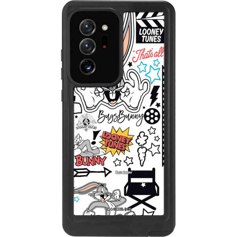 Looney Tunes Bugs Bunny Patches Galaxy Note20 Ultra 5G Waterproof Case
