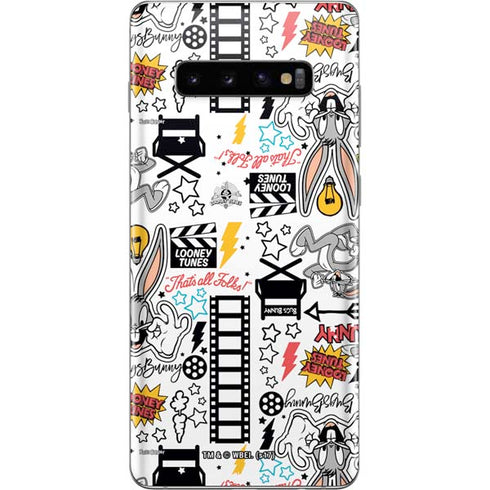 Looney Tunes Bugs Bunny Patches Galaxy S10 Plus Skin