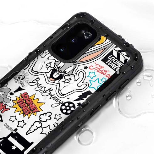 Looney Tunes Bugs Bunny Patches Galaxy S20 Waterproof Case